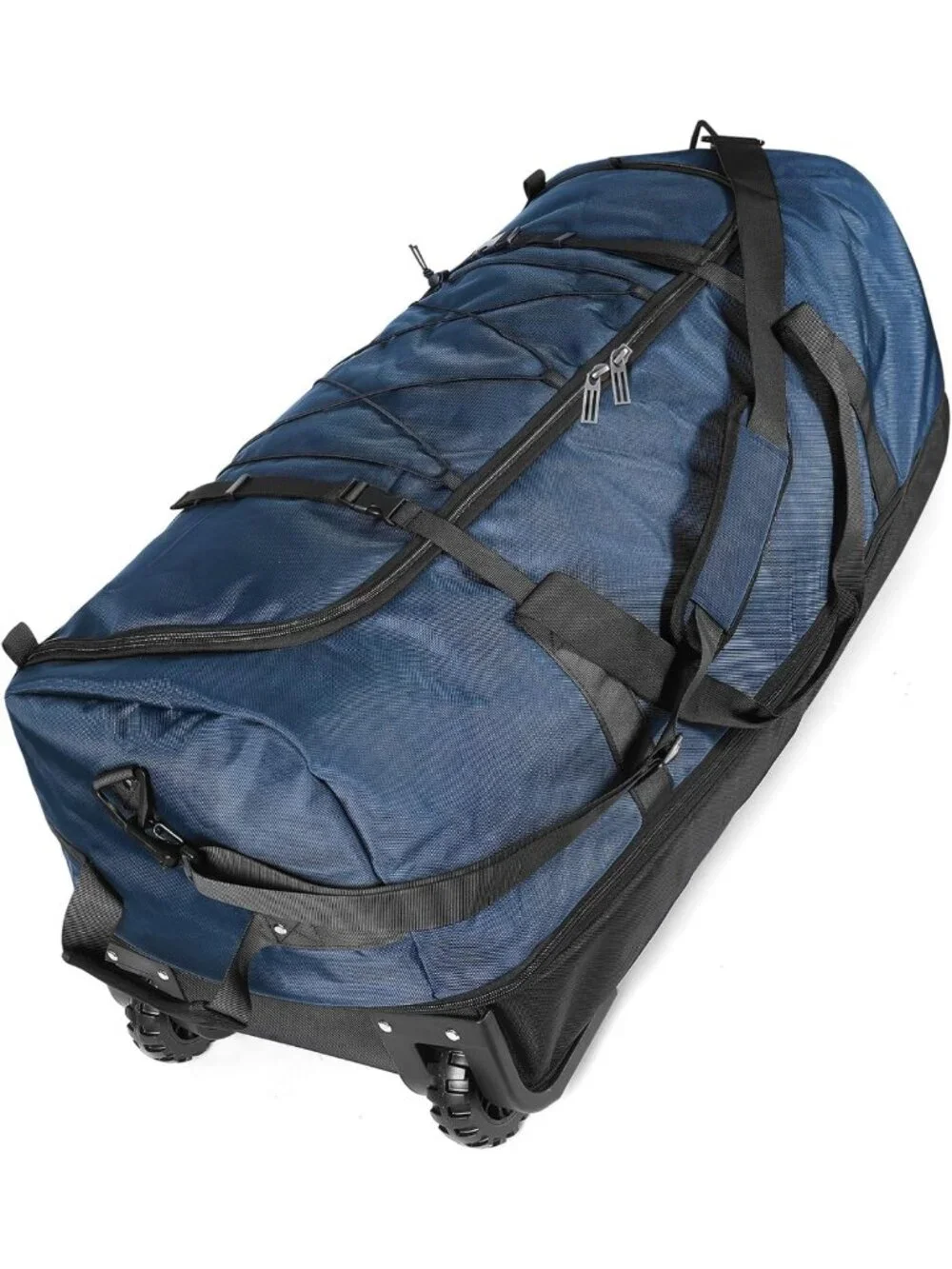 Expandable 110L-140L Soft-Sided Rolling Duffle Bag with Wheels & Organizer Pouch